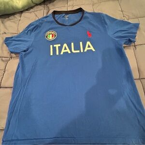 Ralph Lauren Polo Blue 'Italia' Crewneck T-Shirt PURCHASED IN ITALY